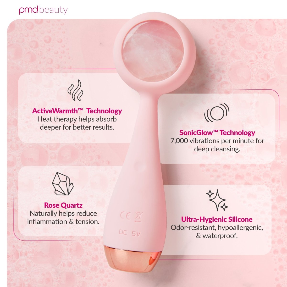 Rose Quartz Cleansing - PMD Clean Pro RQ | PMD Beauty Rose Quartz Cleansing - PMD Clean Pro RQ | PMD Beauty