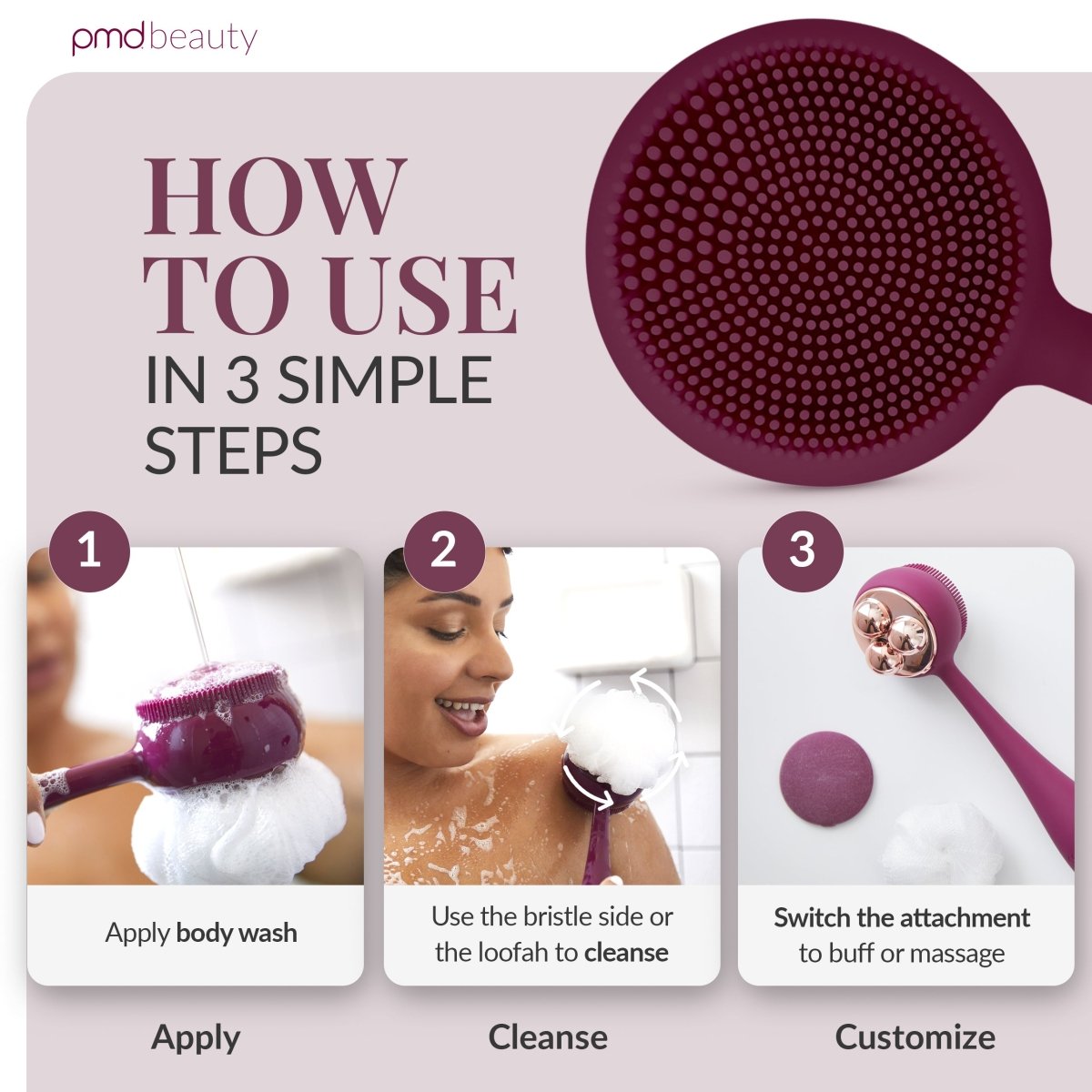 Body Cleansing Brush - Ultimate Exfoliator Tool | PMD Beauty