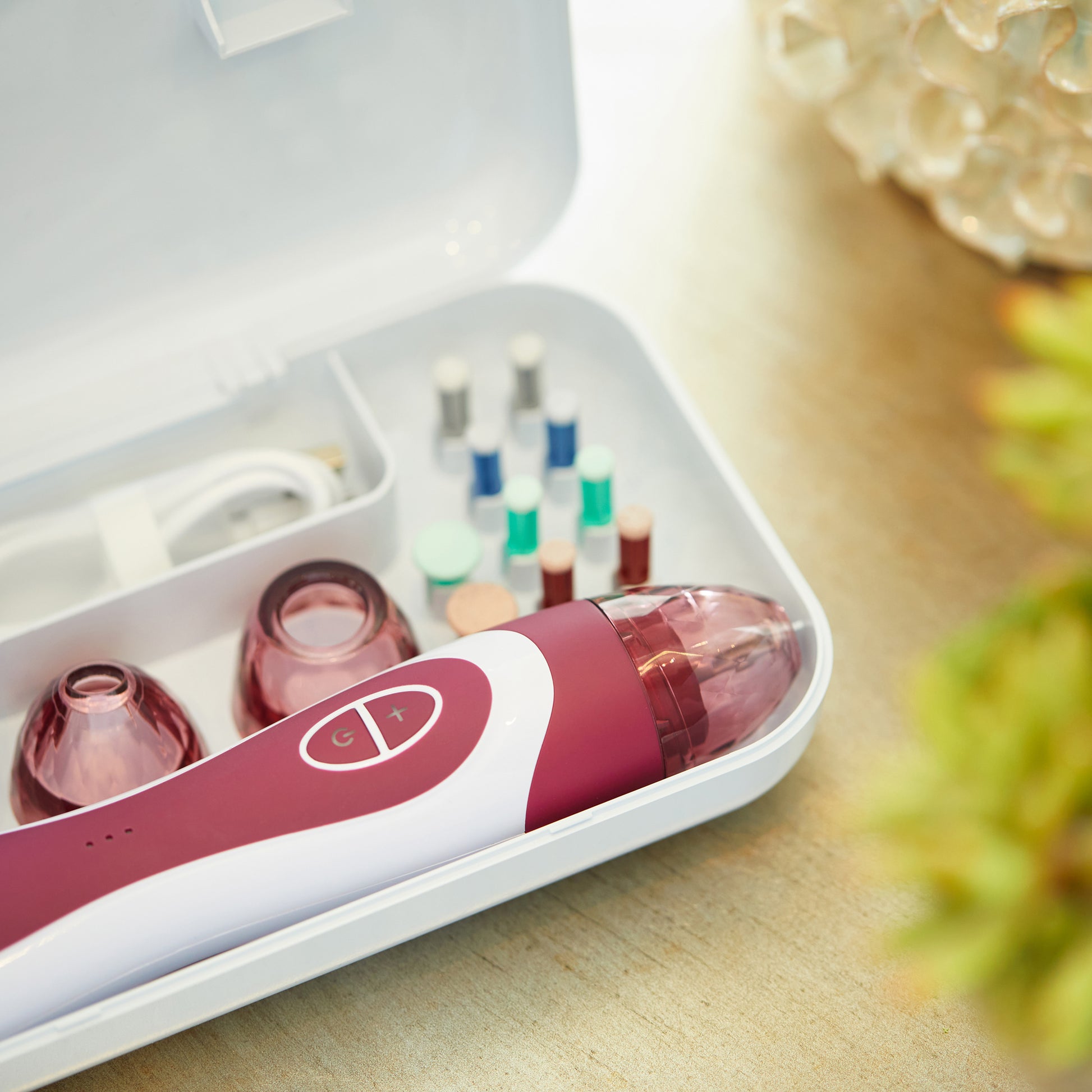 1005-berry?Personal Microderm Elite Pro in Berry in case