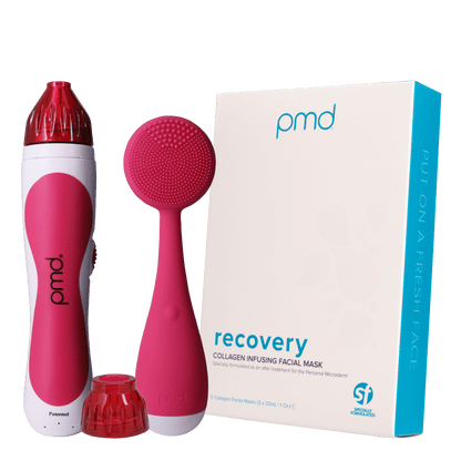 fresh_face_classic_bundle_pink?Personal Microderm Classic in Pink, PMD Clean in Pink, Box of Recovery Masks