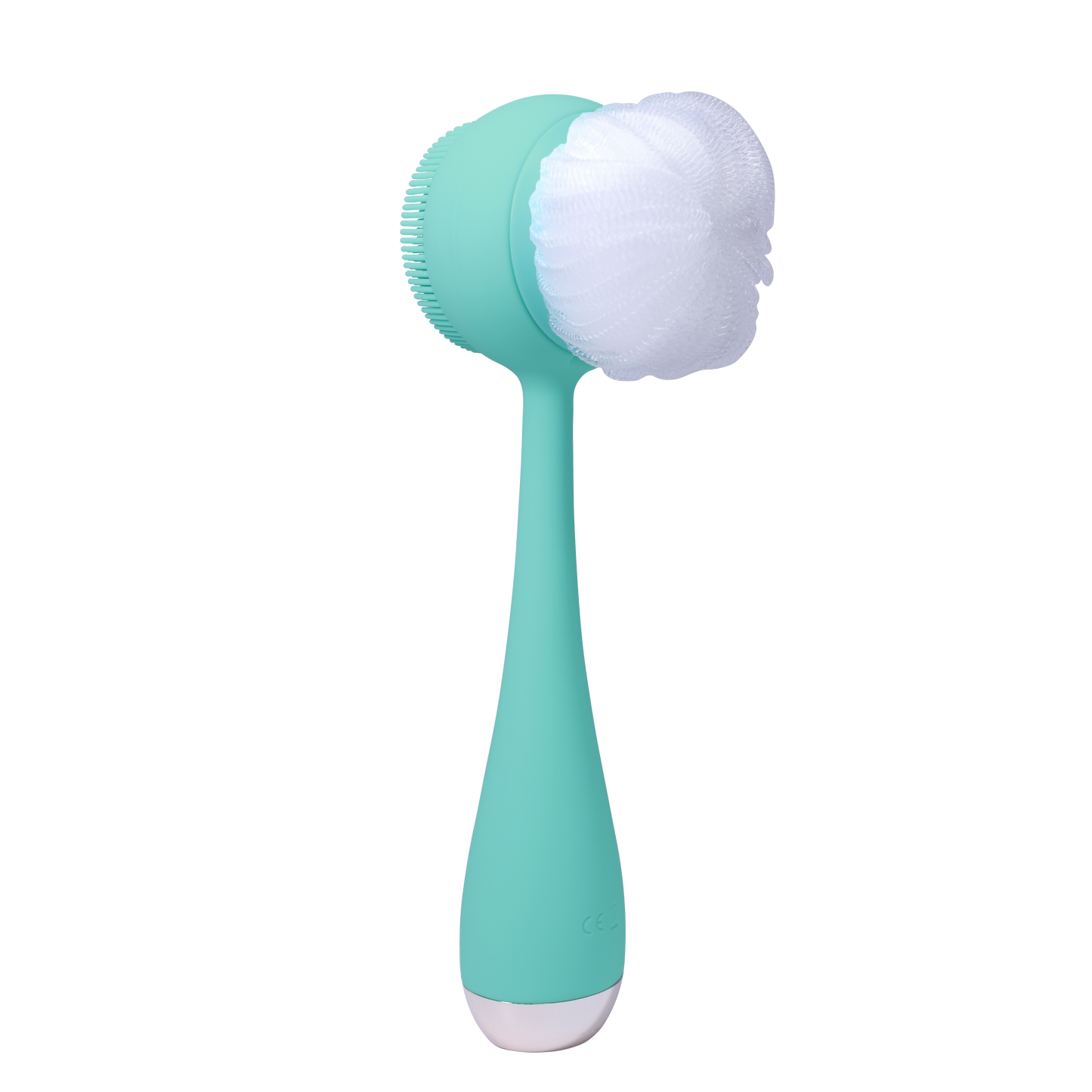 4003-Teal?PMD Clean Body in teal showing loofah attachment