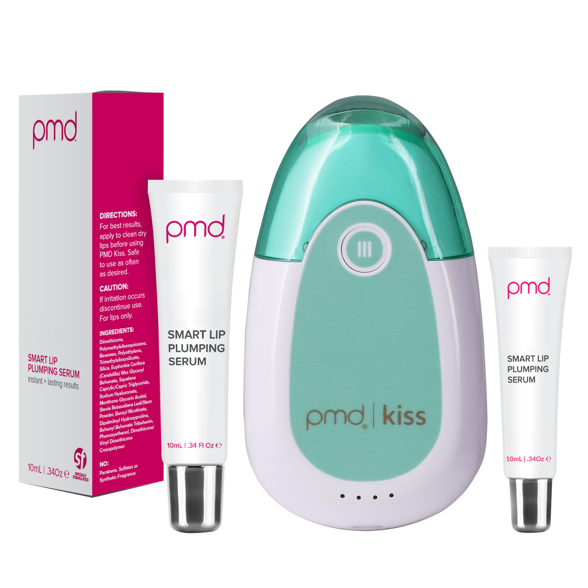 BNDL_plumped_teal?PMD Kiss System in Teal & Smart Lip Plumping Serum