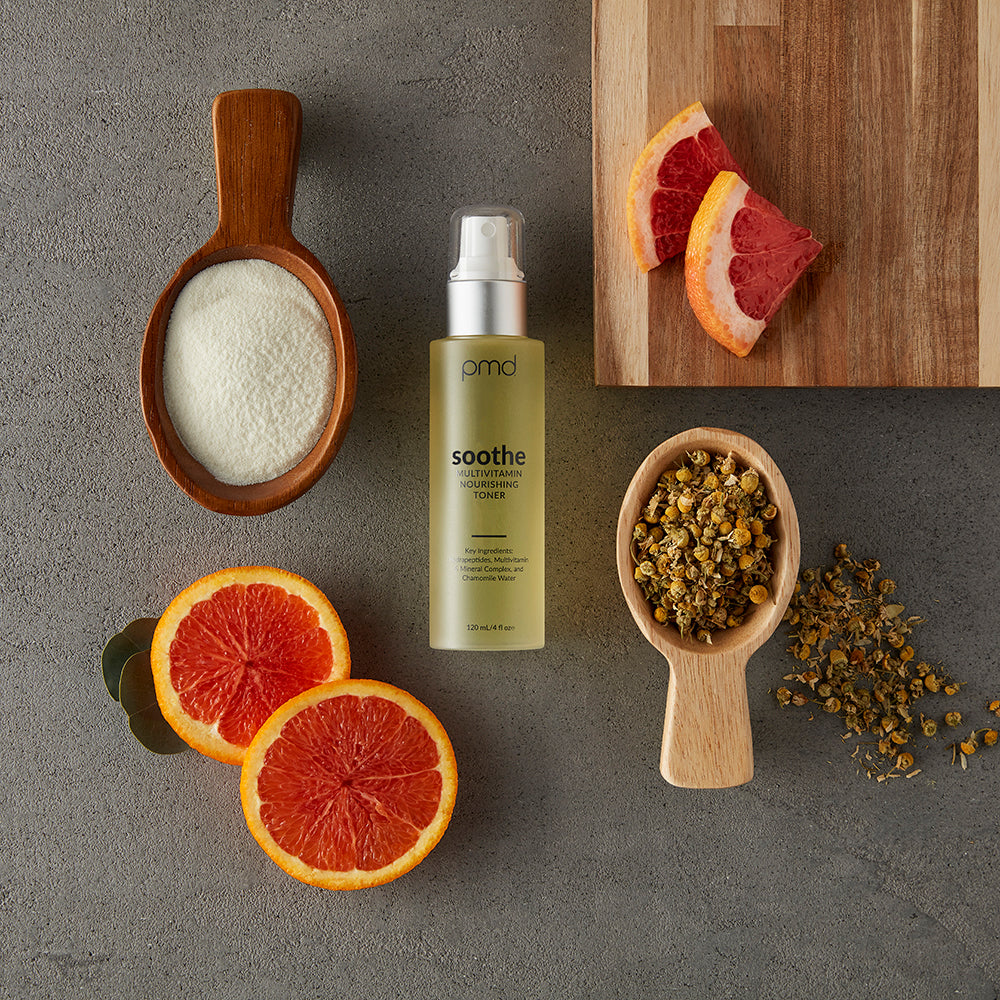 1022-N?soothe Multivitamin Nourishing Toner with ingredients including oranges and chamomille