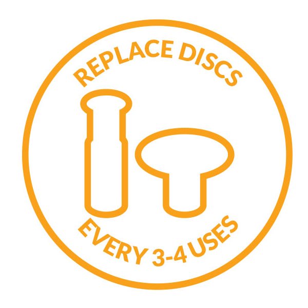 2303?Replace Discs Every 3-4 Uses